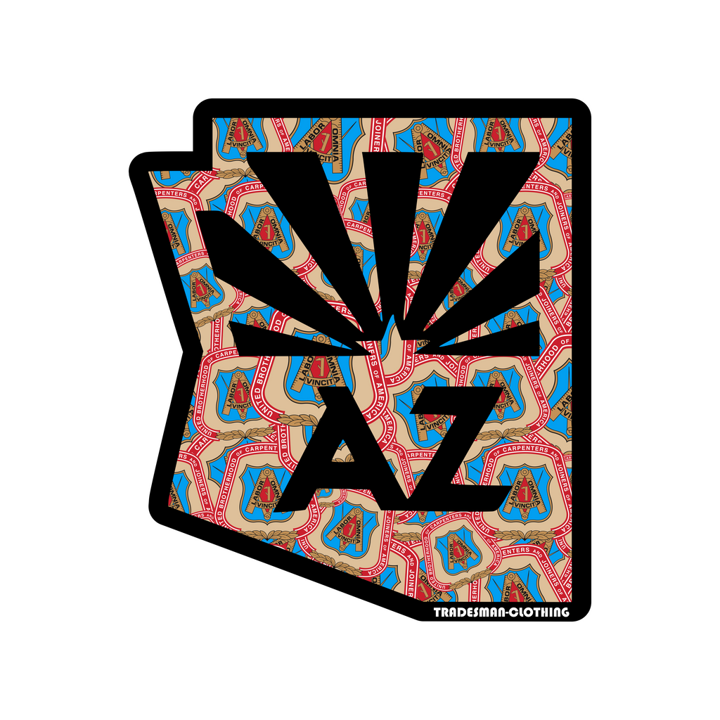 Arizona Carpenters Union Sticker TradesmanClothing